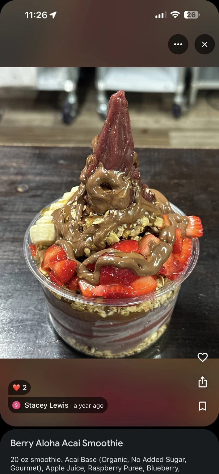 Açaí bowl, photographed by Stacey L.