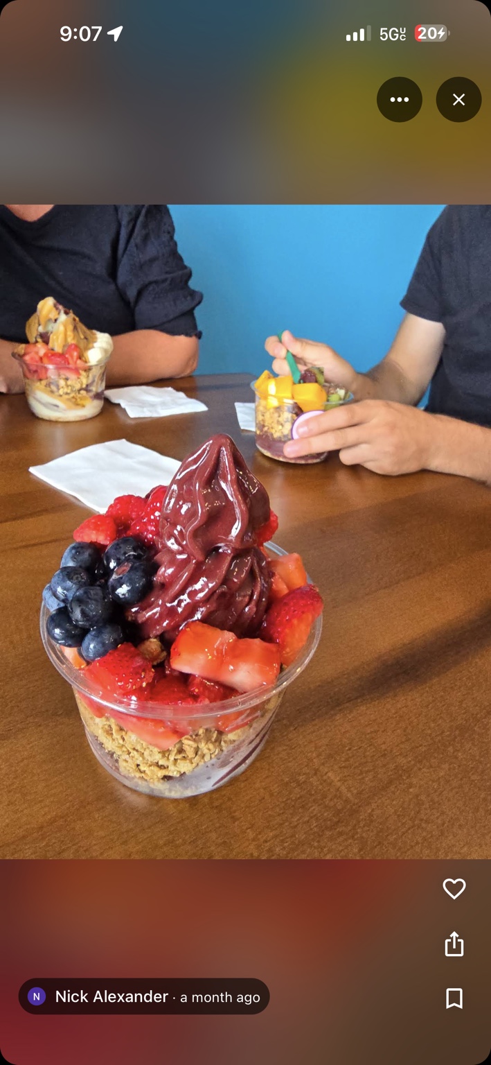 Açaí bowls enjoyed together, photographed by Nick Alexander